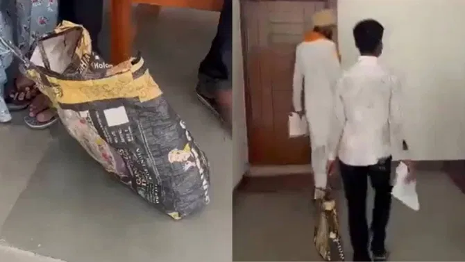 ಚೀಲದಲ್ಲಿ ಮಗು ಹೊತ್ತು ಡಿಎಂ ಕಚೇರಿಗೆ ಹೋದ ತಂದೆ. ಅಲ್ಲಿ ಆಗಿದ್ದಾದರು ಏನು ಗೊತ್ತಾ..? | Child