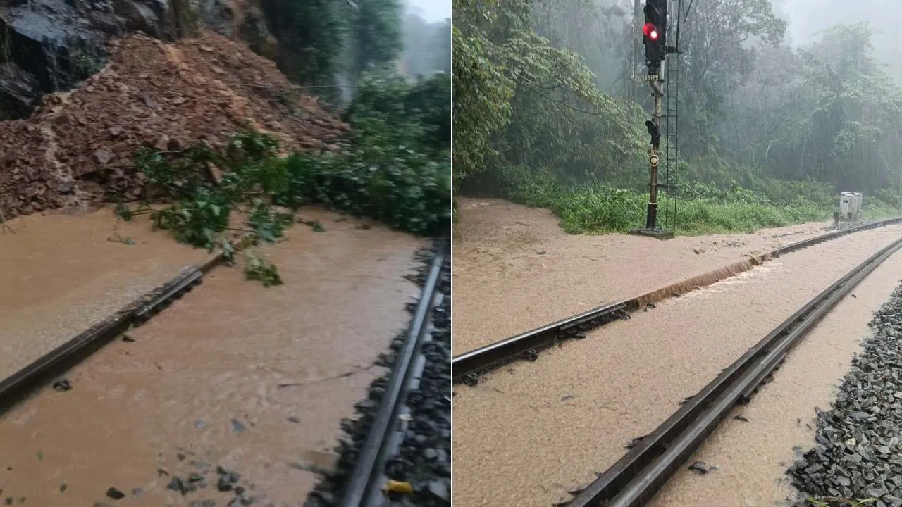 ಹಾಸನದಲ್ಲಿ ವರುಣಾರ್ಭಟ: 15 ಕಡೆ ಭೂಕುಸಿತ, ಬೆಂಗಳೂರು-ಮಂಗಳೂರು ರೈಲ್ವೆ ಮಾರ್ಗ ತಾತ್ಕಾಲಿಕ ಬಂದ್. | Varunaarbhata in Hassan