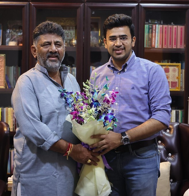 “ತೇಜಸ್ವಿ ಸೂರ್ಯ ಬಗ್ಗೆ ಕೇಳಬೇಡಿ, ಆತ ವೇಸ್ಟ್ ಮೆಟೀರಿಯಲ್!” — ಸುರಂಗ ಮಾರ್ಗ ವಿರೋಧಕ್ಕೆ DK ಶಿವಕುಮಾರ್ ಕಿಡಿ.
