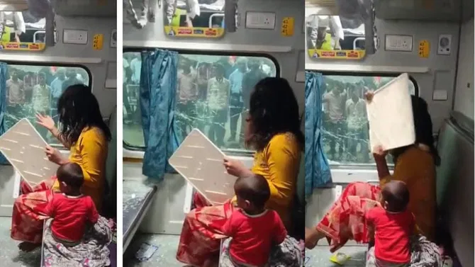 ರೈಲಿನಲ್ಲಿ ಪರ್ಸ್ ಕಳ್ಳತನ! ಸಹಾಯ ಸಿಗದ ಕೋಪದಲ್ಲಿ ಕಿಟಕಿಯ ಗಾಜು ಒಡೆದ ಮಹಿಳೆ.