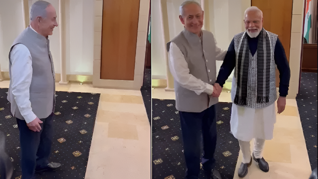 ನೆತನ್ಯಾಹು ಮೋದಿ ಜಾಕೆಟ್ ಧರಿಸಿ ಸರ್ಪ್ರೈಸ್ !