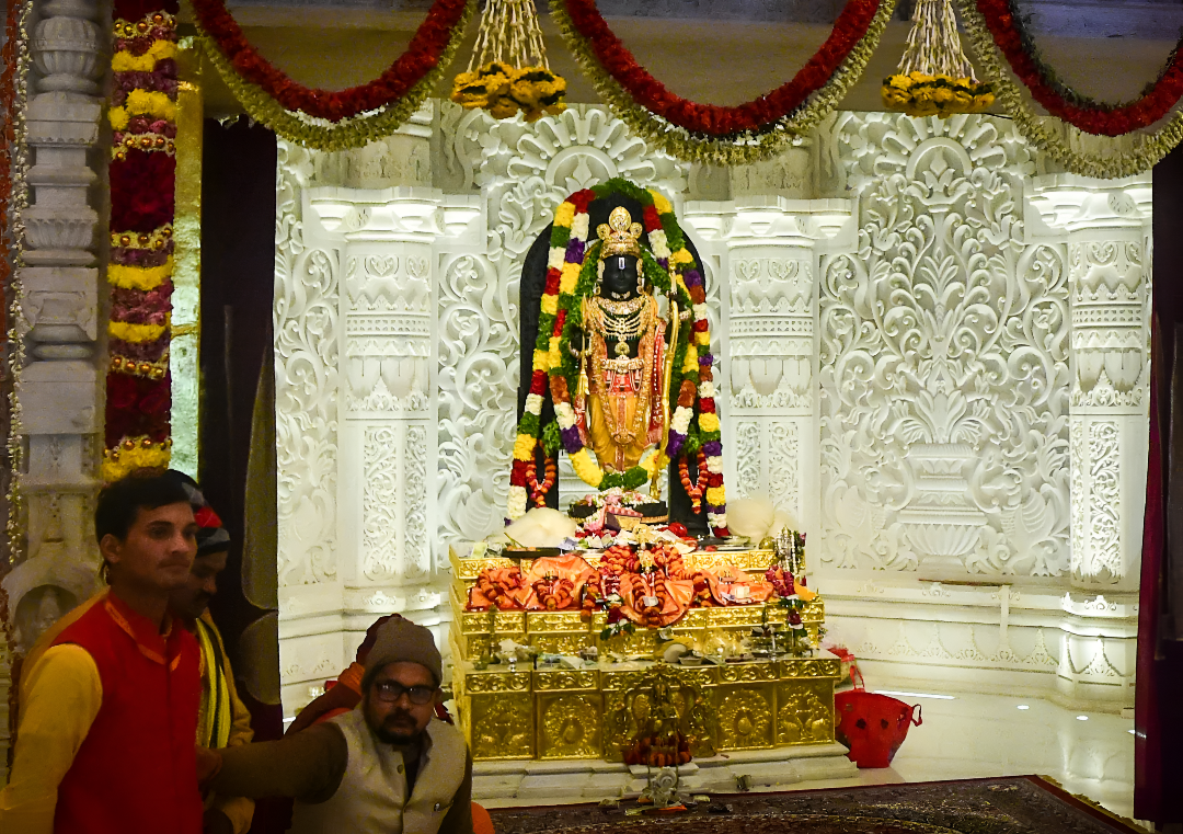 ಅಯೋಧ್ಯೆ: ರಾಮ ನವಮಿಗೆ ರಾಮ ಮಂದಿರ ಸಜ್ಜು.