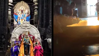 ಬೇಲೂರಿನಲ್ಲಿ ಸೂರ್ಯಕಿರಣದ ಅದ್ಭುತ ಕಿರಣಾಭಿಷೇಕ.!